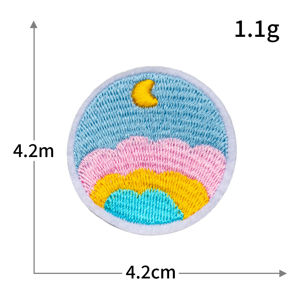 Wholesale Computer embroidery logo universe planet series cloth patch